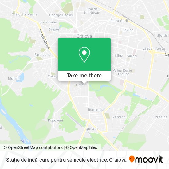 Stație de încărcare pentru vehicule electrice map