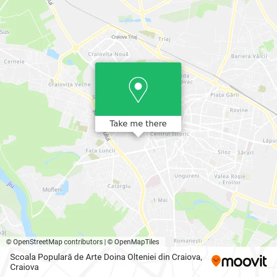 Scoala Populară de Arte Doina Olteniei din Craiova map