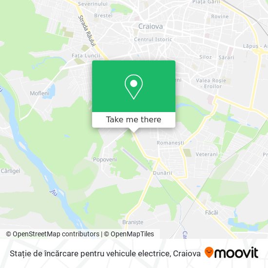 Stație de încărcare pentru vehicule electrice map