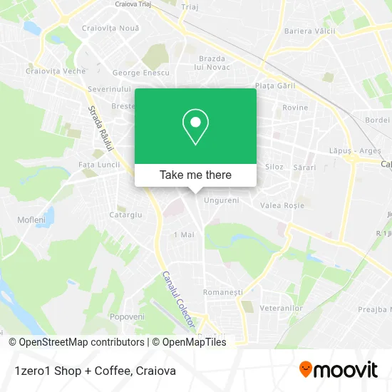 1zero1 Shop + Coffee map