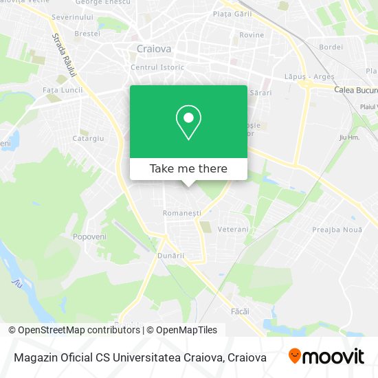 Magazin Oficial CS Universitatea Craiova map