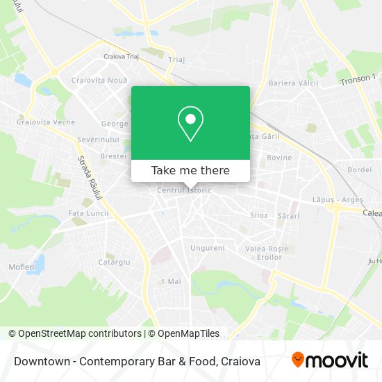 Downtown - Contemporary Bar & Food map