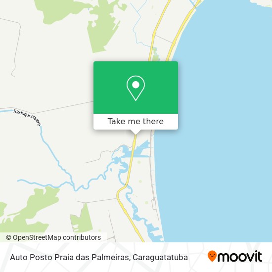 Mapa Auto Posto Praia das Palmeiras