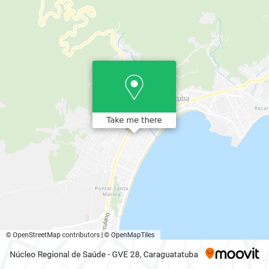Núcleo Regional de Saúde - GVE 28 map