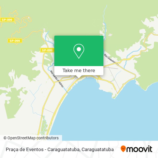 Mapa Praça de Eventos - Caraguatatuba