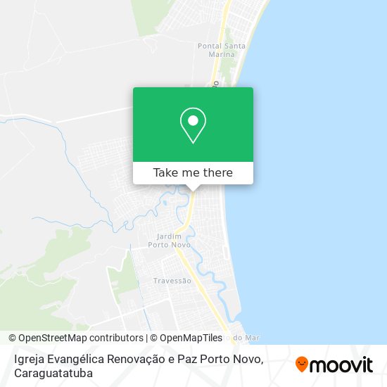 Mapa Igreja Evangélica Renovação e Paz Porto Novo