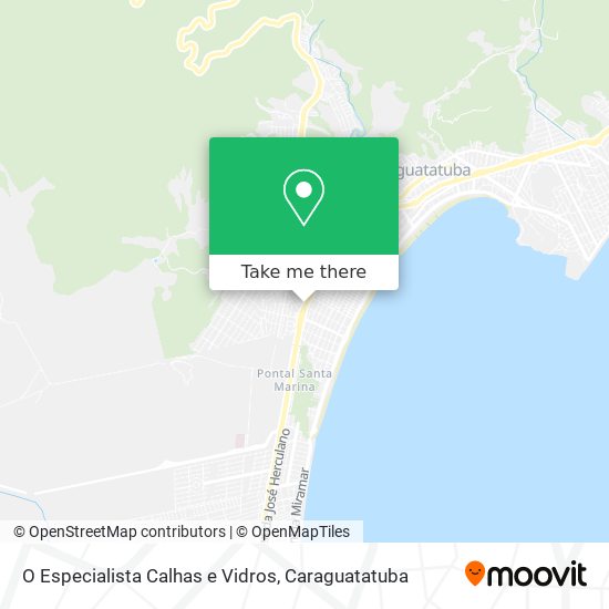 Mapa O Especialista Calhas e Vidros