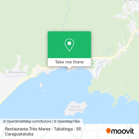 Mapa Restaurante Três Mares - Tabatinga - SP