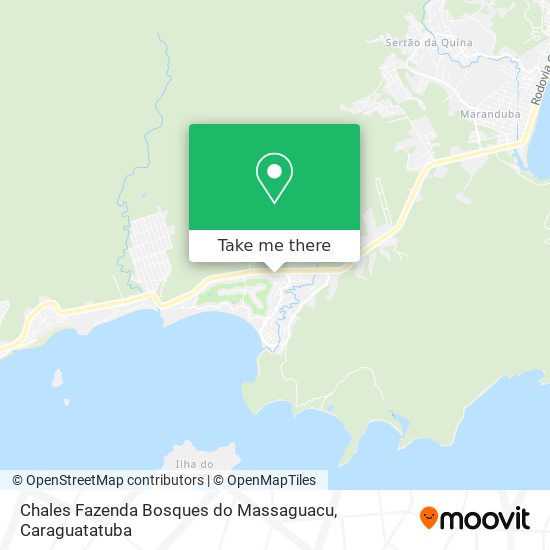 Mapa Chales Fazenda Bosques do Massaguacu