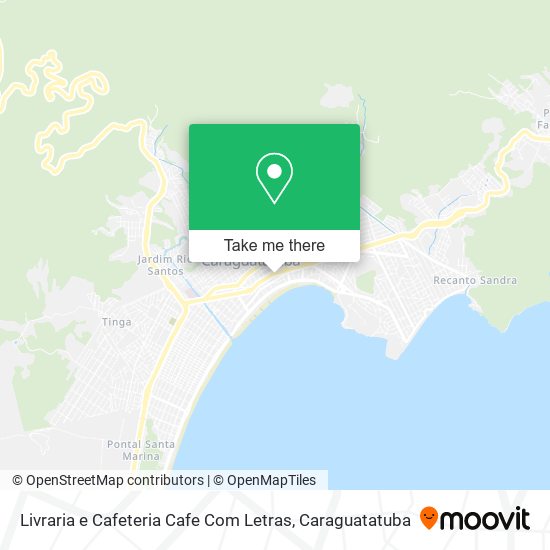 Mapa Livraria e Cafeteria Cafe Com Letras