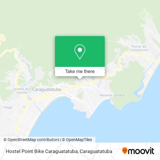 Mapa Hostel Point Bike Caraguatatuba