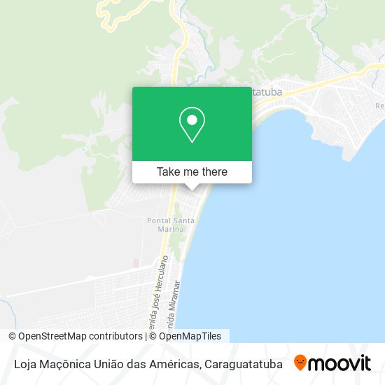 Mapa Loja Maçônica União das Américas