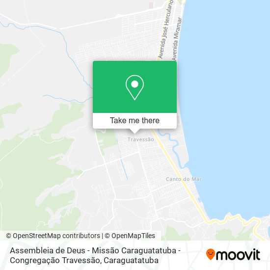 Mapa Assembleia de Deus - Missão Caraguatatuba - Congregação Travessão