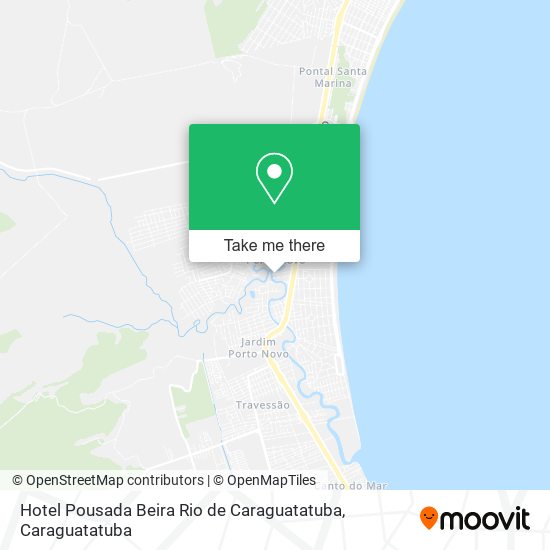 Mapa Hotel Pousada Beira Rio de Caraguatatuba