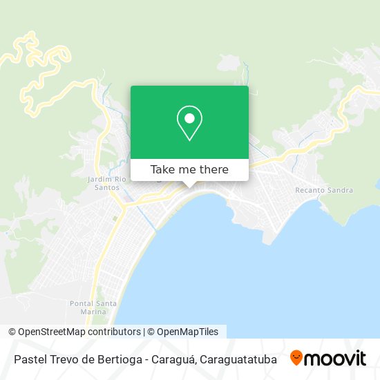 Pastel Trevo de Bertioga - Caraguá map