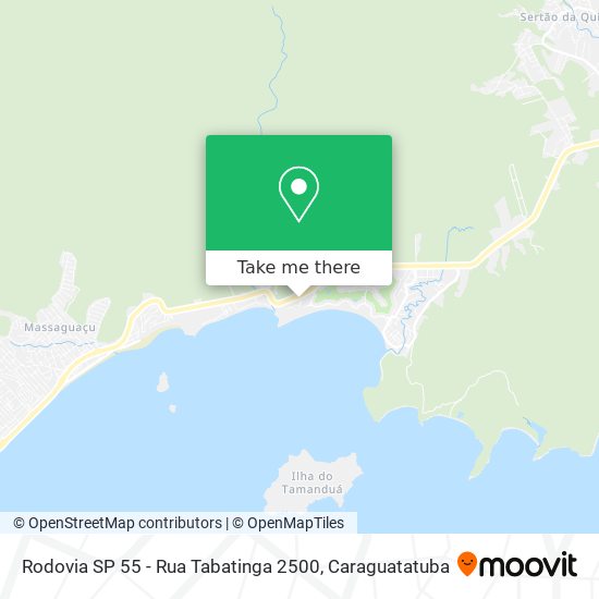 Mapa Rodovia SP 55 - Rua Tabatinga 2500