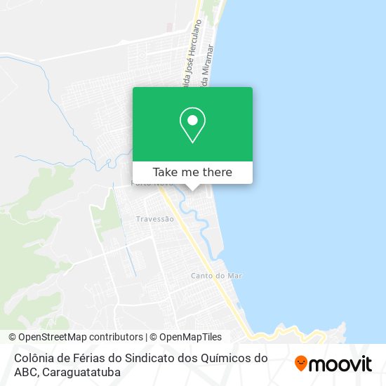 Mapa Colônia de Férias do Sindicato dos Químicos do ABC