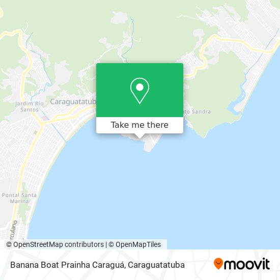 Mapa Banana Boat Prainha Caraguá