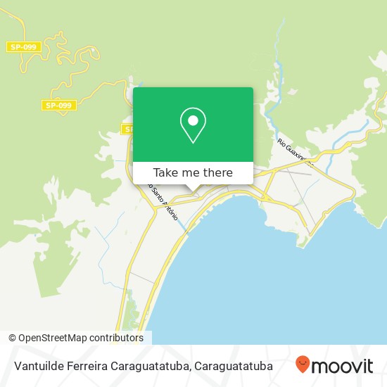 Mapa Vantuilde Ferreira Caraguatatuba, Avenida Frei Pacífico Wagner, 68 Centro Caraguatatuba-SP 11660-280