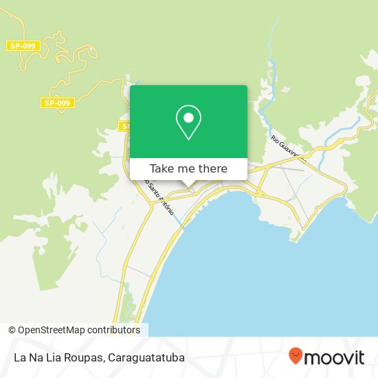Mapa La Na Lia Roupas, Avenida Frei Pacífico Wagner, 68 Centro Caraguatatuba-SP 11660-280