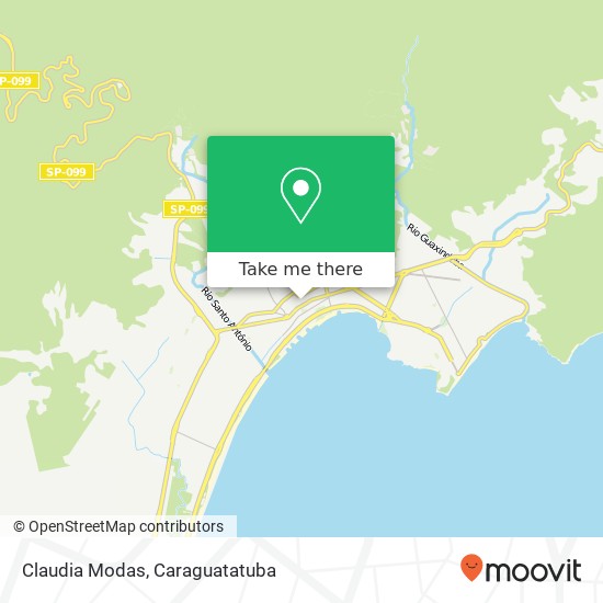 Mapa Claudia Modas, Praça Cândido Mota, 193 Centro Caraguatatuba-SP 11660-060