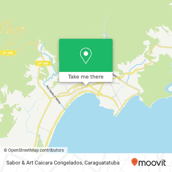 Mapa Sabor & Art Caicara Congelados, Rua São José dos Campos, 263 Centro Caraguatatuba-SP