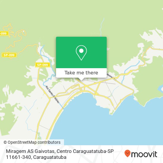 Mapa Miragem AS Gaivotas, Centro Caraguatatuba-SP 11661-340