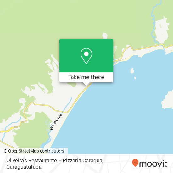 Mapa Oliveira's Restaurante E Pizzaria Caragua, Avenida Marginal, 9 Massaguaçu Caraguatatuba-SP 11664-010