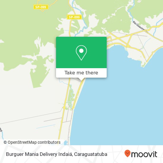 Mapa Burguer Mania Delivery Indaiá, Avenida Geraldo Nogueira da Silva Indaiá Caraguatatuba-SP 11665-000