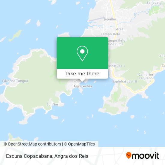 Escuna Copacabana map