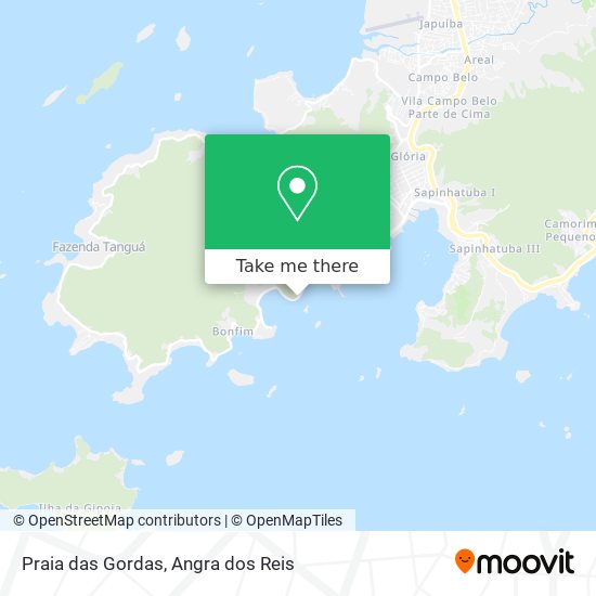 Praia das Gordas map