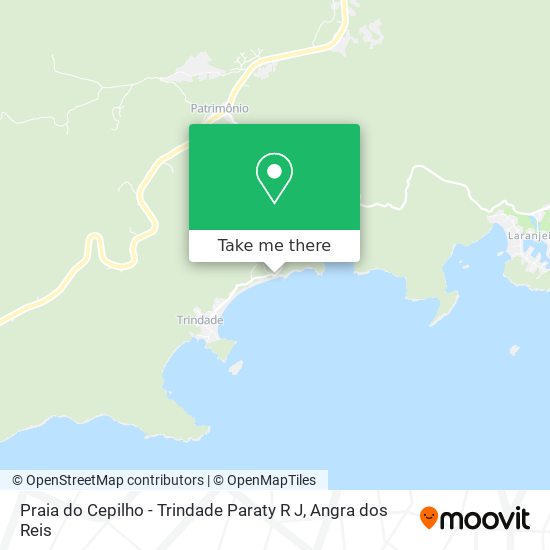 Praia do Cepilho - Trindade Paraty R J map