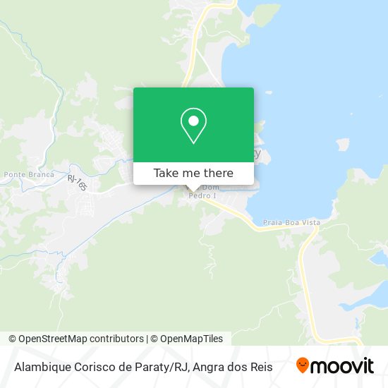 Mapa Alambique Corisco de Paraty/RJ