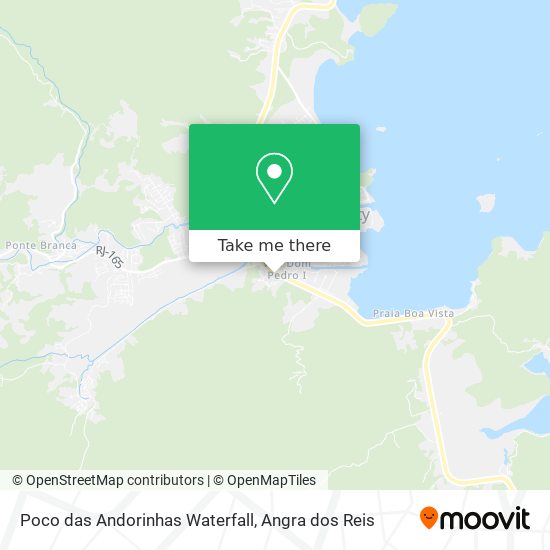 Poco das Andorinhas Waterfall map