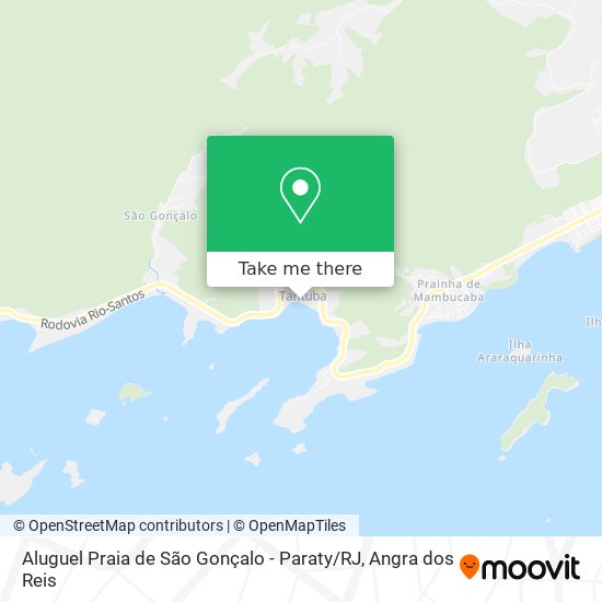 Mapa Aluguel Praia de São Gonçalo - Paraty / RJ