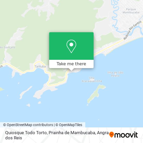 Mapa Quiosque Todo Torto, Prainha de Mambucaba