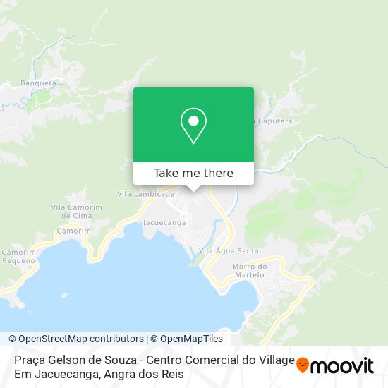 Mapa Praça Gelson de Souza - Centro Comercial do Village Em Jacuecanga