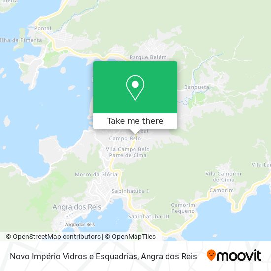 Mapa Novo Império Vidros e Esquadrias