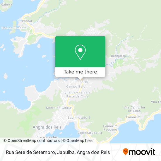 Mapa Rua Sete de Setembro, Japuiba