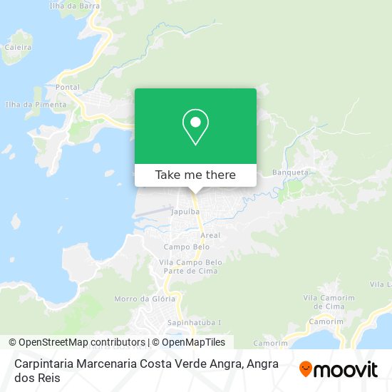 Mapa Carpintaria Marcenaria Costa Verde Angra