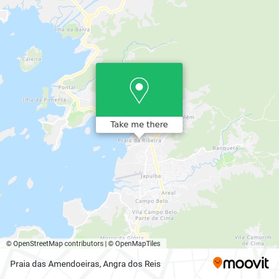 Praia das Amendoeiras map