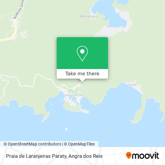 Mapa Praia de Laranjeiras Paraty