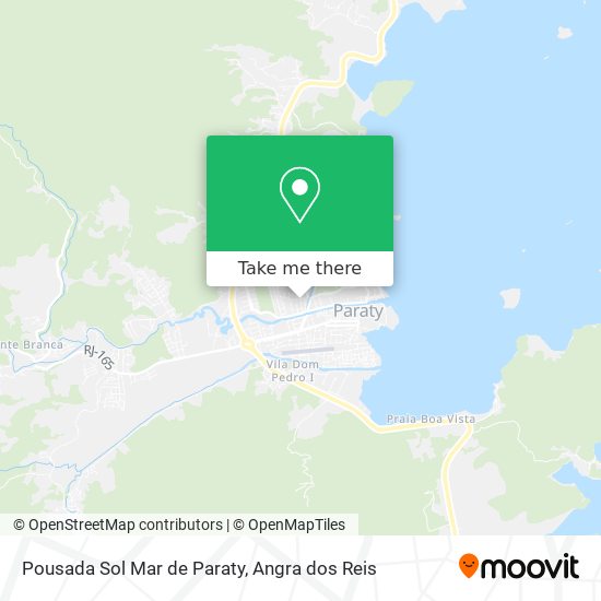 Mapa Pousada Sol Mar de Paraty