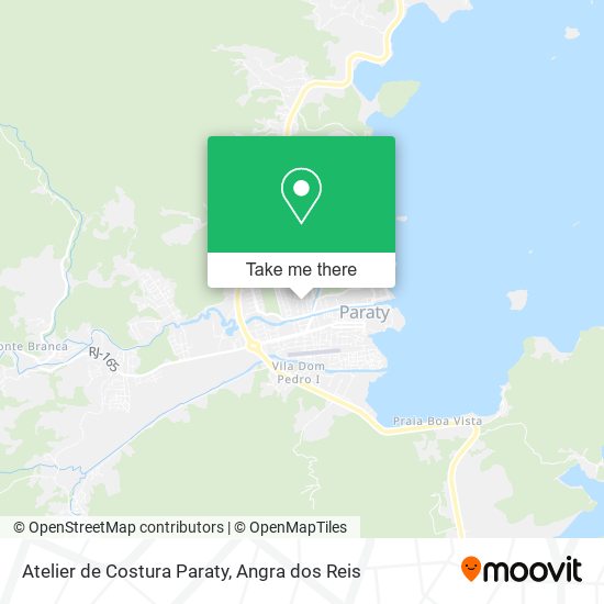 Mapa Atelier de Costura Paraty