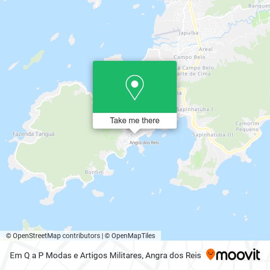 Mapa Em Q a P Modas e Artigos Militares