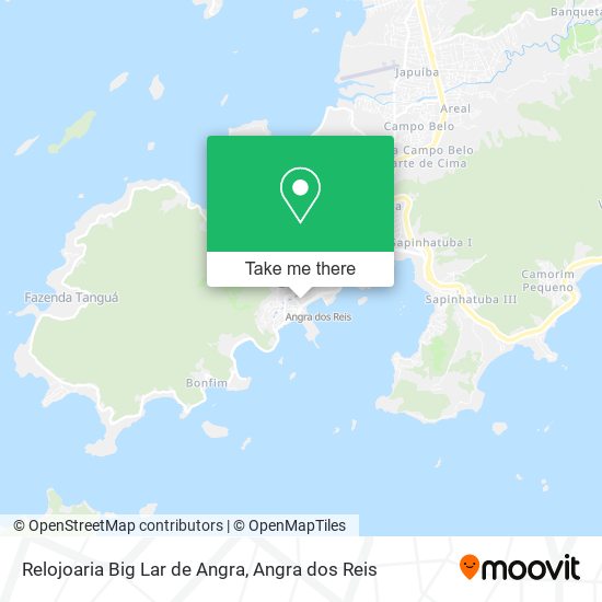 Mapa Relojoaria Big Lar de Angra