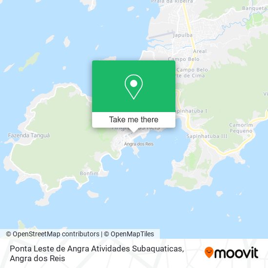 Mapa Ponta Leste de Angra Atividades Subaquaticas