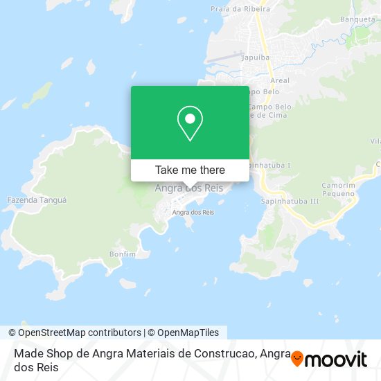 Mapa Made Shop de Angra Materiais de Construcao