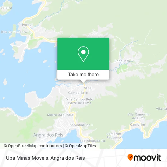 Uba Minas Moveis map