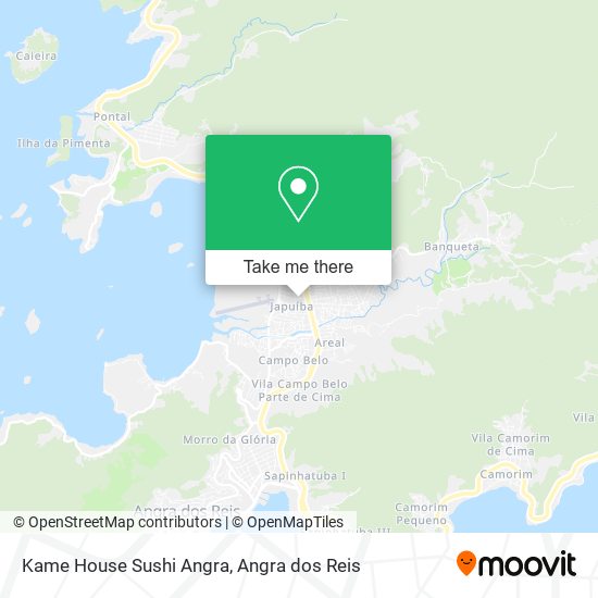 Kame House Sushi Angra map